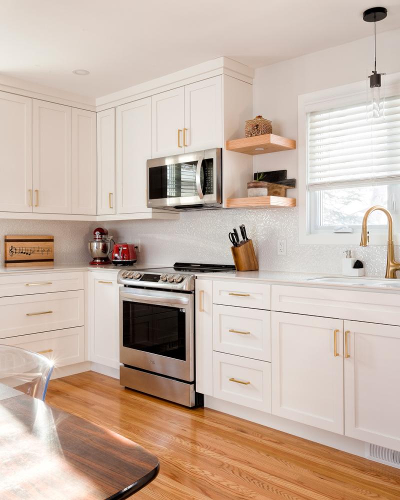 Golden Kitchen With Tile Backsplash