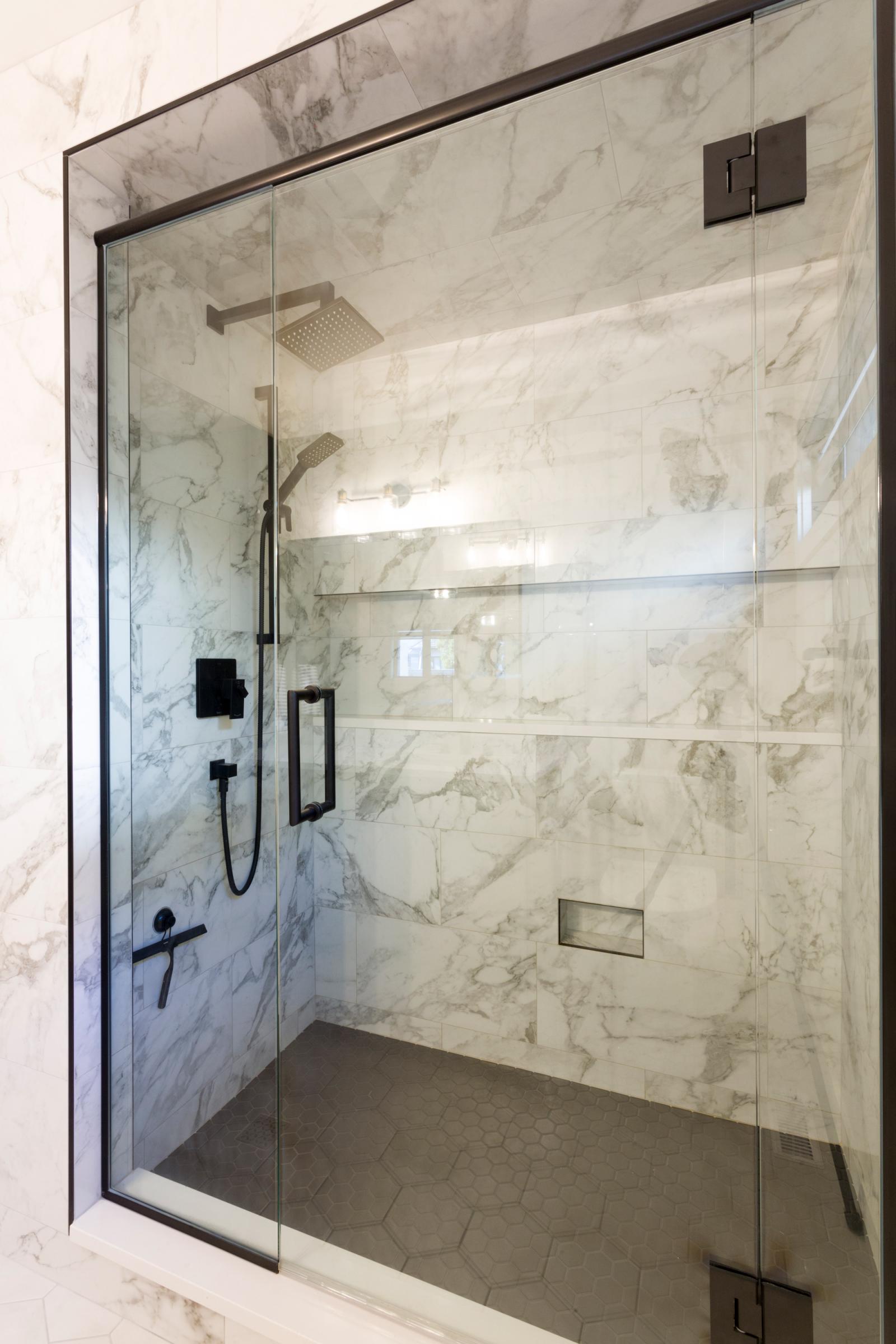 Marble Bathroom Landscape Custom Niche