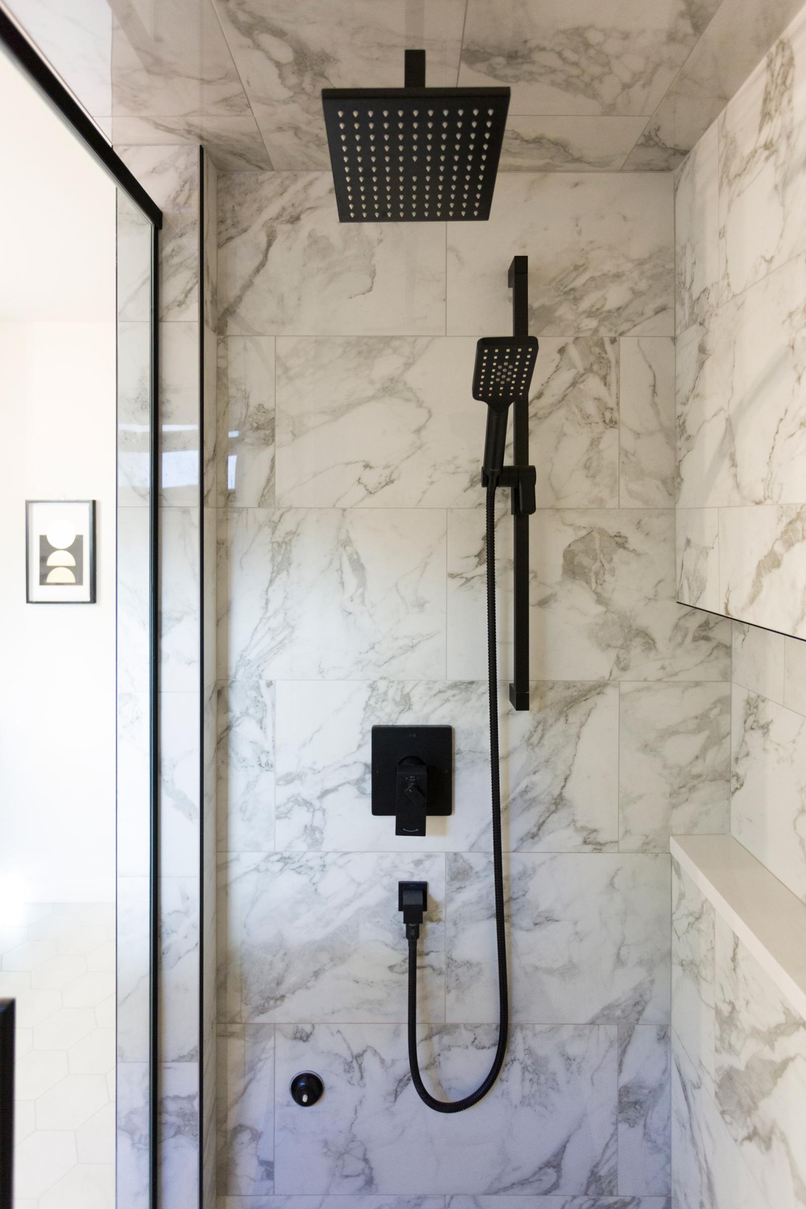 Marble Bathroom Landscape Custom Niche