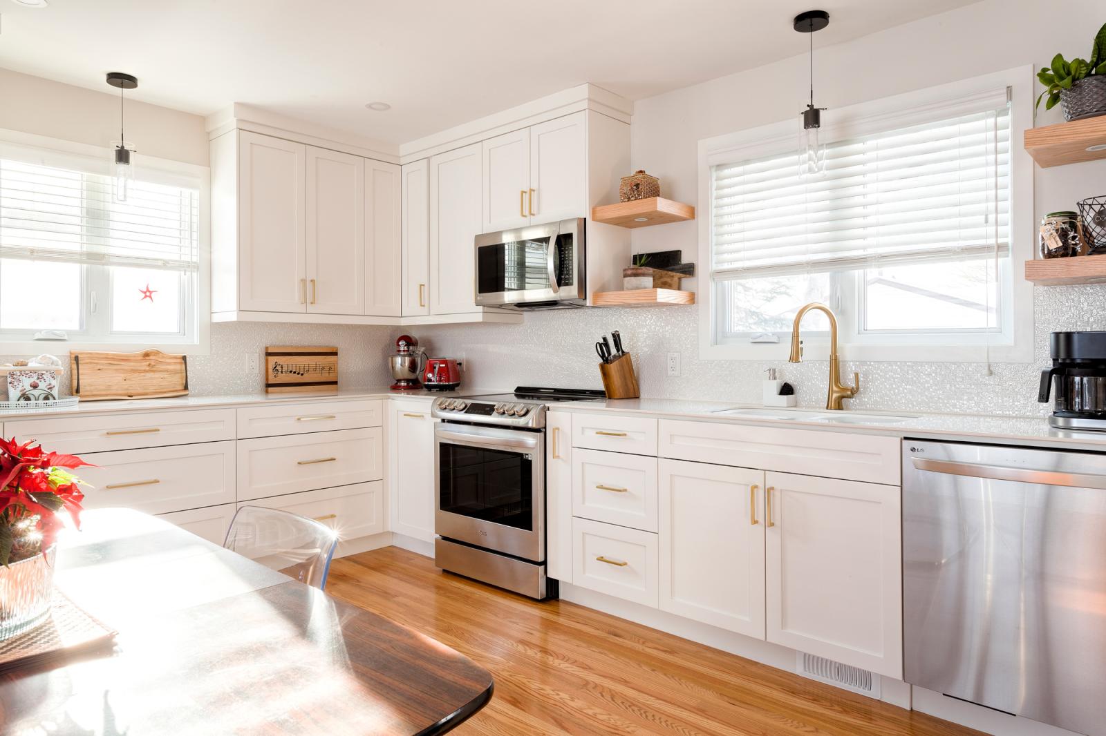 Golden Kitchen With Tile Backsplash